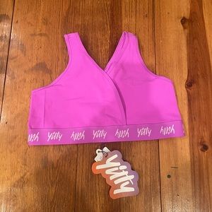 Yitty major label cross-front bralette in limited color grape juice